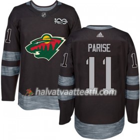 Miesten NHL Minnesota Wild Pelipaita Zach Parise 11 1917-2017 100th Anniversary Adidas Musta Authentic
